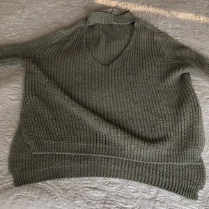 Grey knit sweater